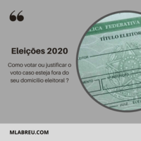 Eleições 2020 - Votar ou justificar o voto