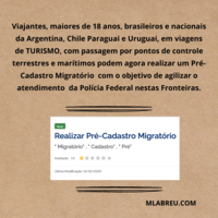 Pré-Cadastro de registro Migratório